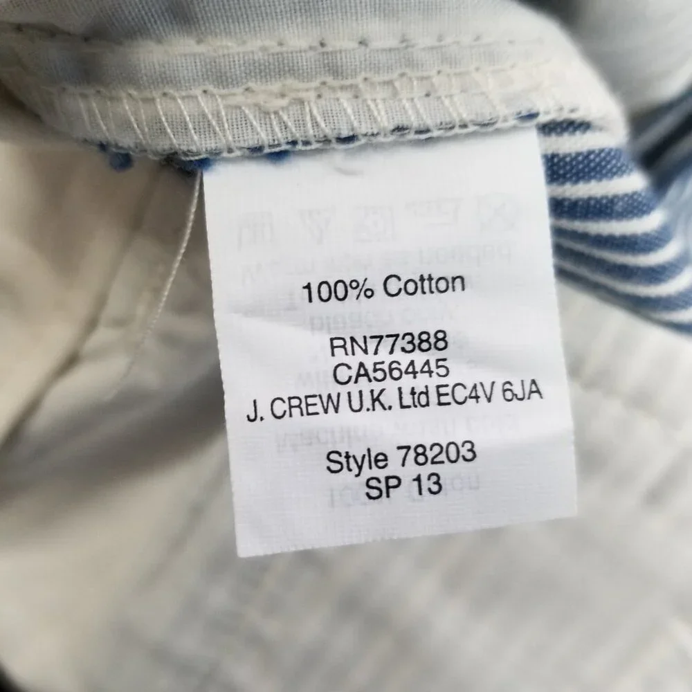 J.Crew City Fit Shorts Women's Size 6 100% Cotton